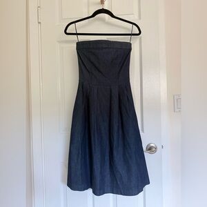 Zara Denim Couture strapless dress